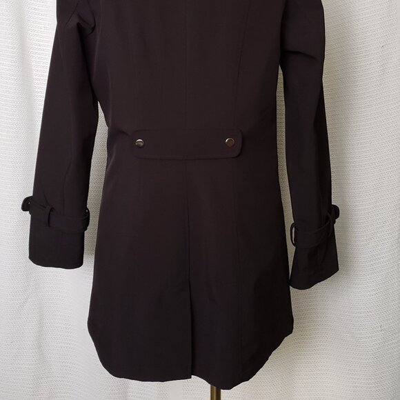 Kristen Blake black trench coat w/ red detail | Size Small - Picture 7 of 16